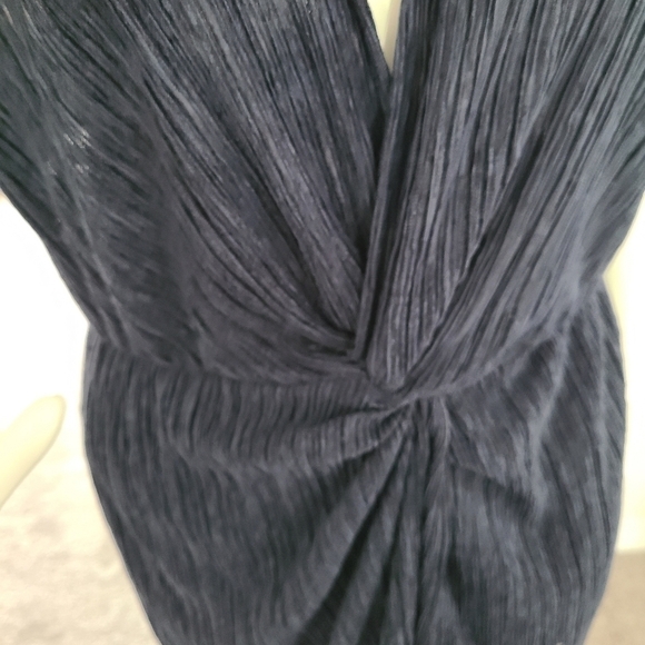 NORDSTROM Navy Crepe Short Sleeve Midi Length Dress Size Small NWT - Picture 7 of 13